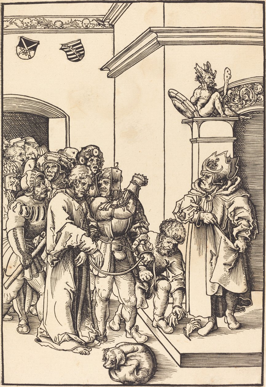 Kristus před Annášem od Lucas Cranach the Elder