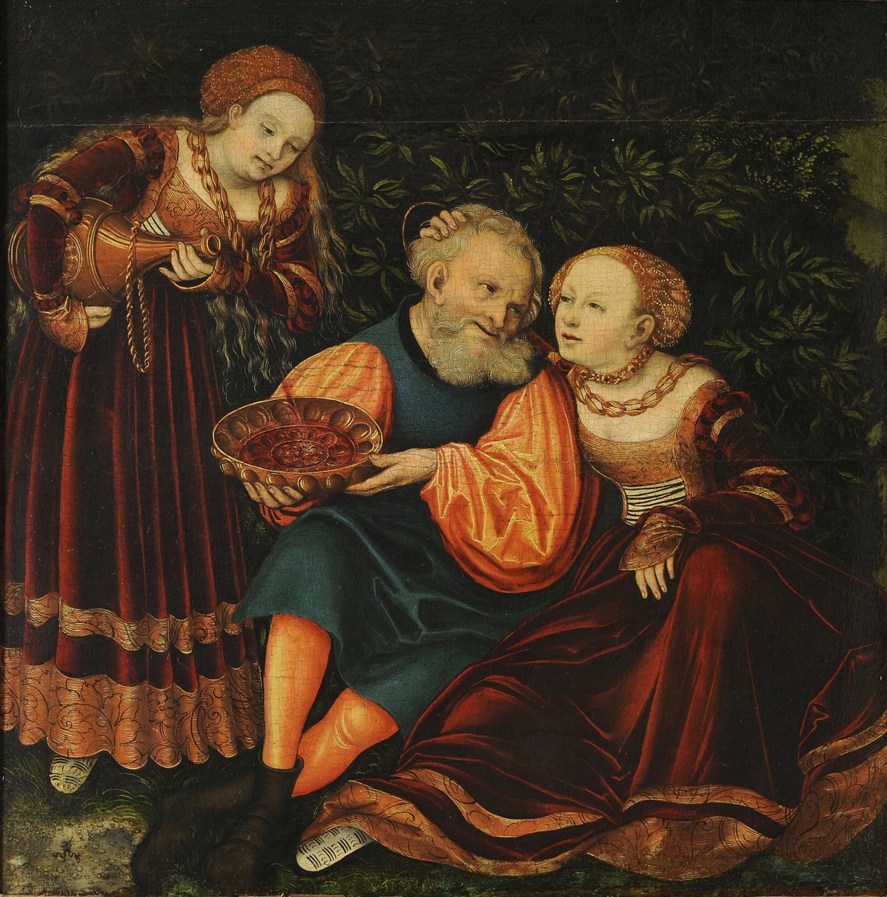 Lot a jeho dcery od Lucas Cranach the Elder