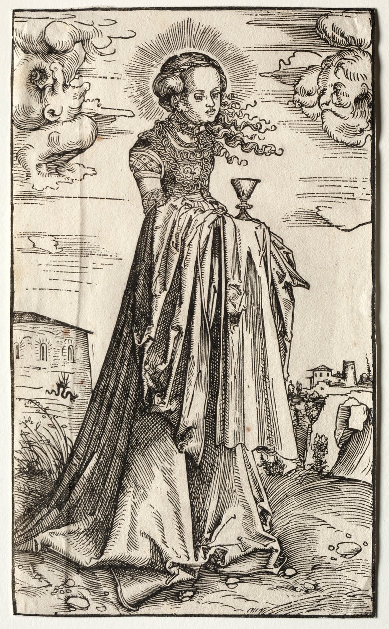 svatá Barbora. od Lucas Cranach the Elder