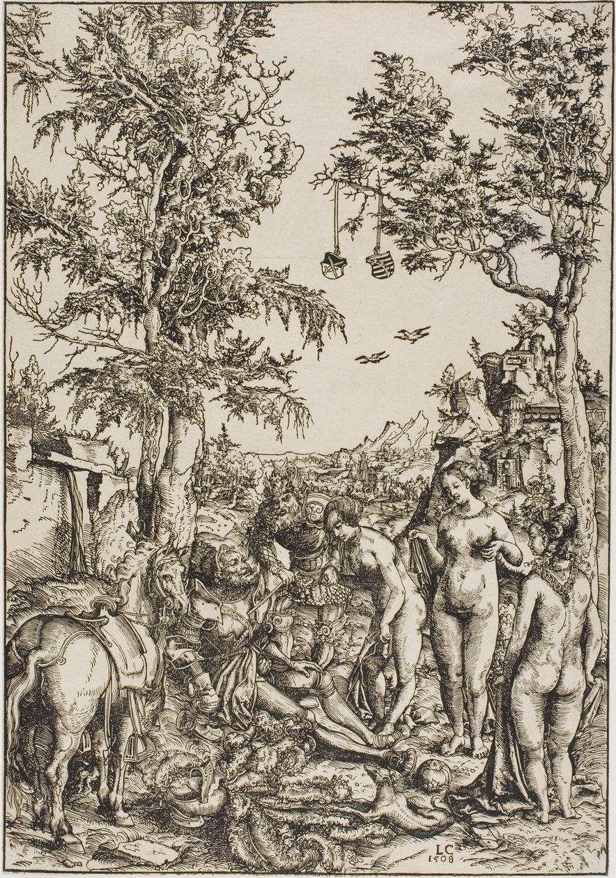 Pařížský soud od Lucas Cranach the Elder