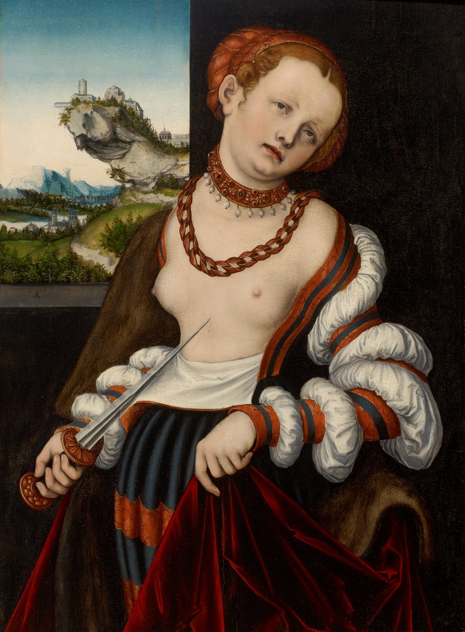 Sebevražda Lukrécie od Lucas Cranach the Elder