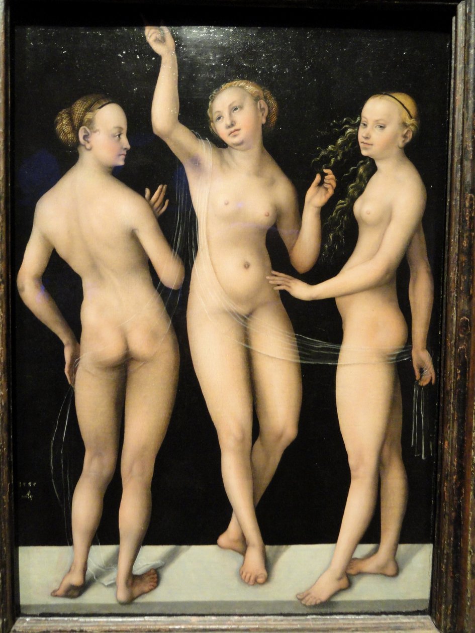 Tři grácie od Lucas Cranach the Elder