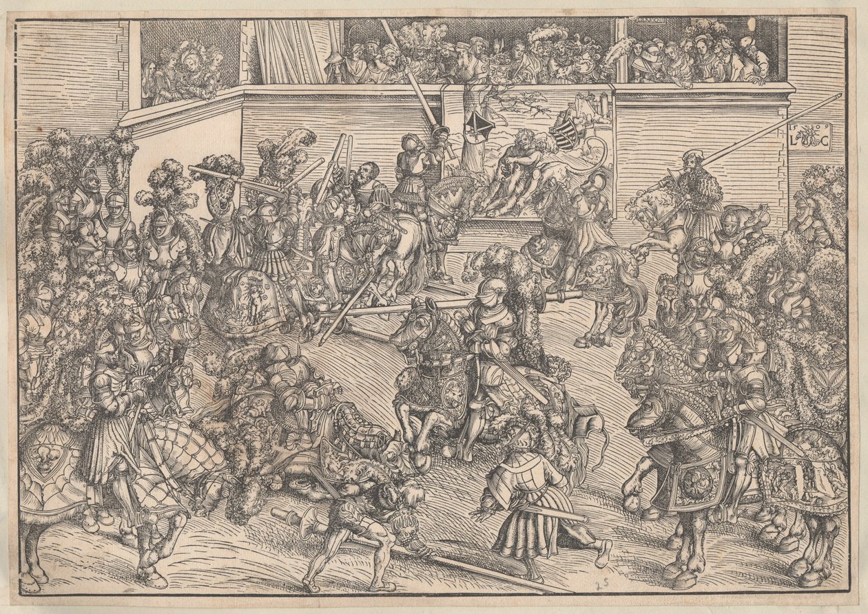 Turnaj, 1509 od Lucas Cranach the Elder