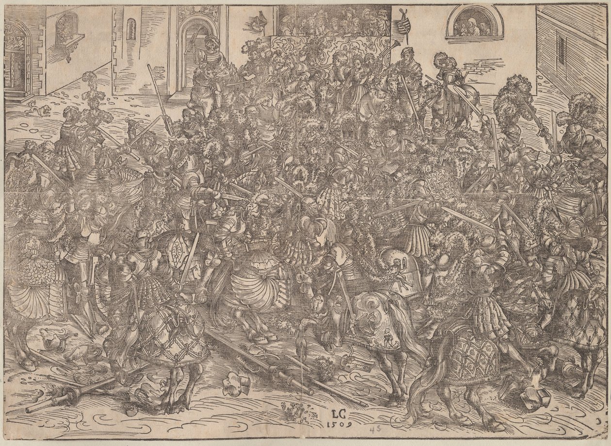 Turnaj, 1509 od Lucas Cranach the Elder