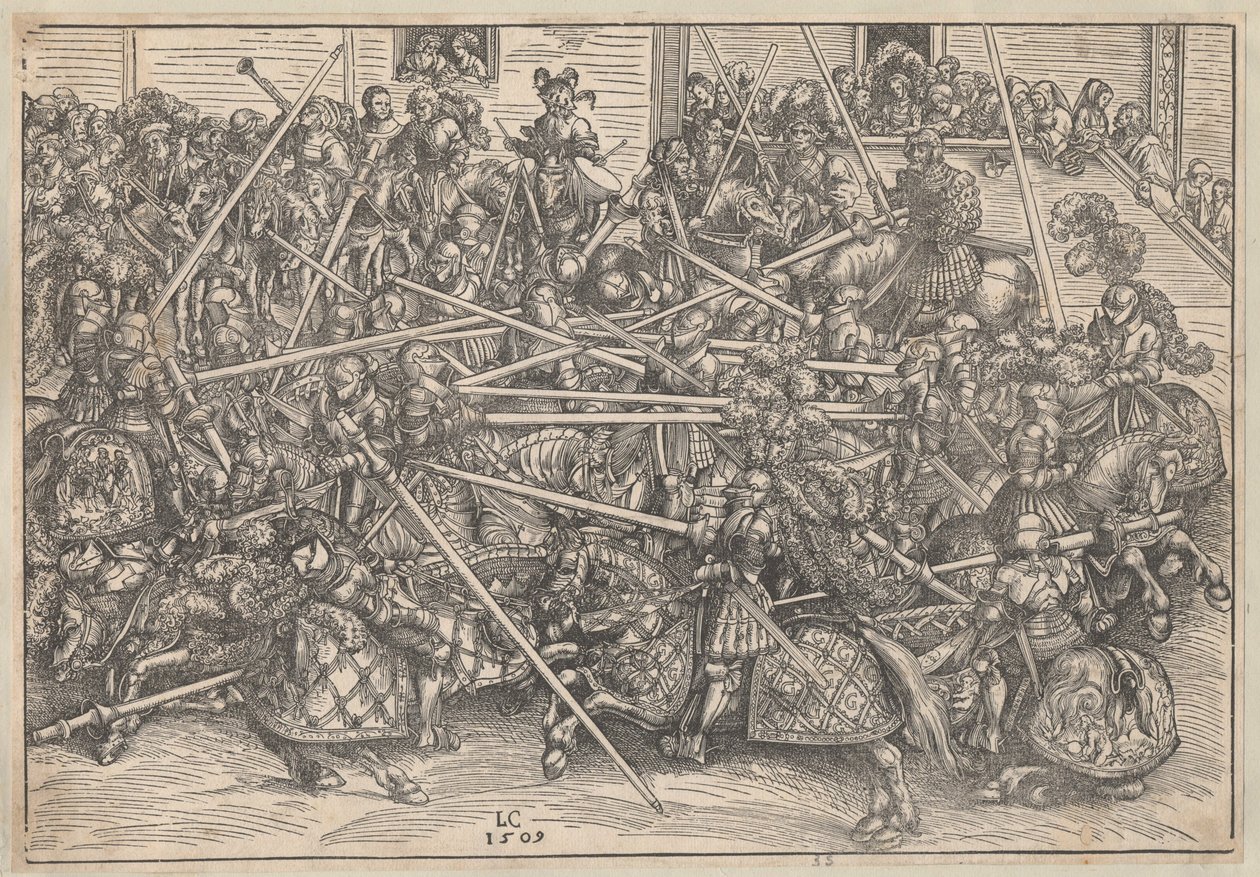 Turnaj, 1509 od Lucas Cranach the Elder