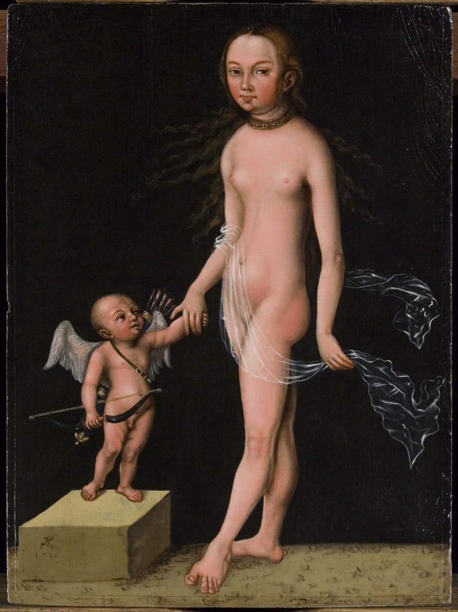 Venuše a Amor od Lucas Cranach the Elder