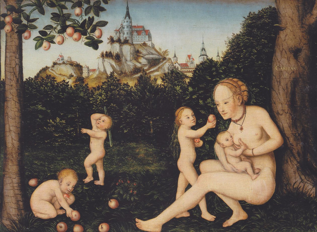 Charita od Lucas Cranach the Younger