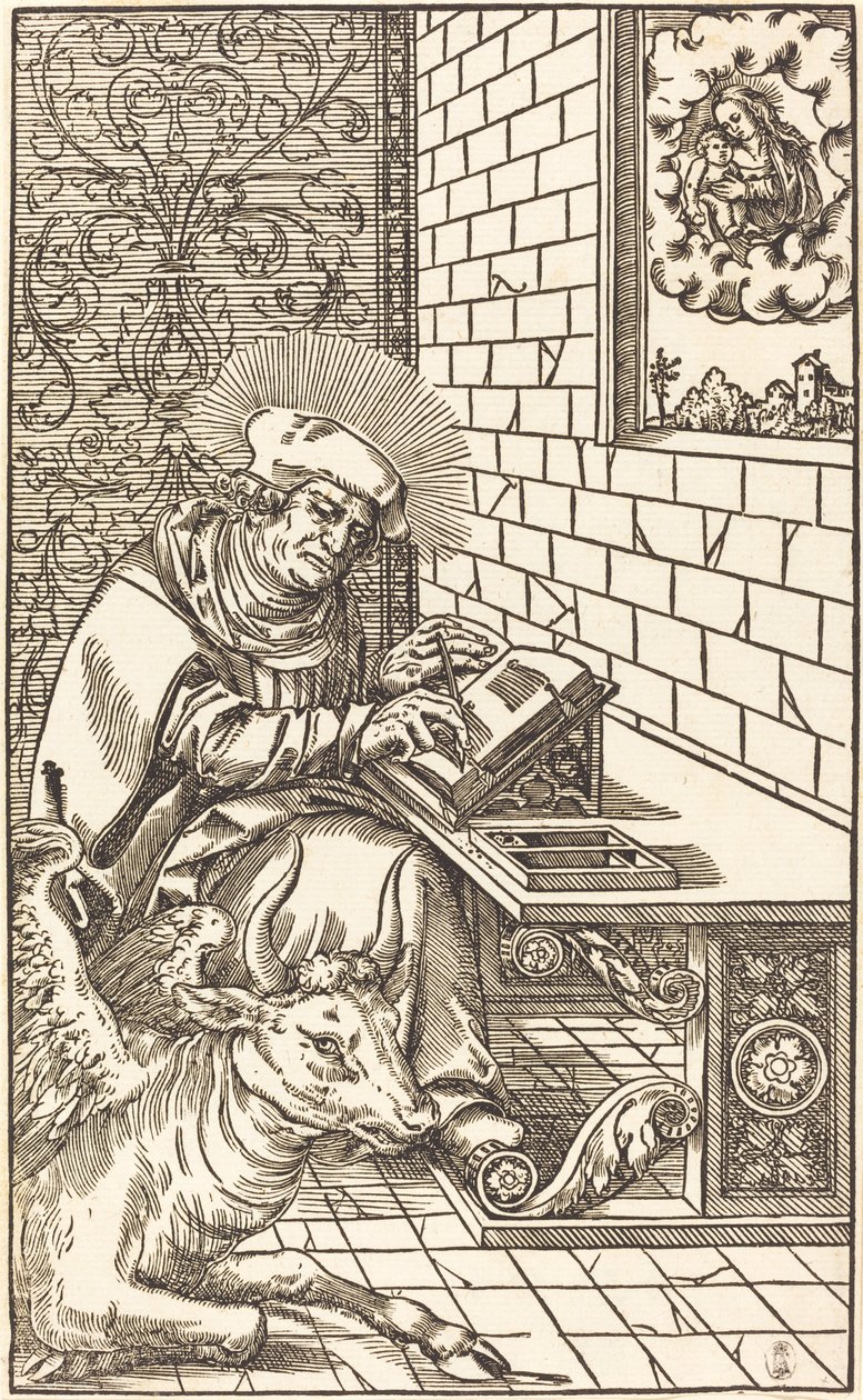 Svatý Lukáš od Lucas Cranach the Younger