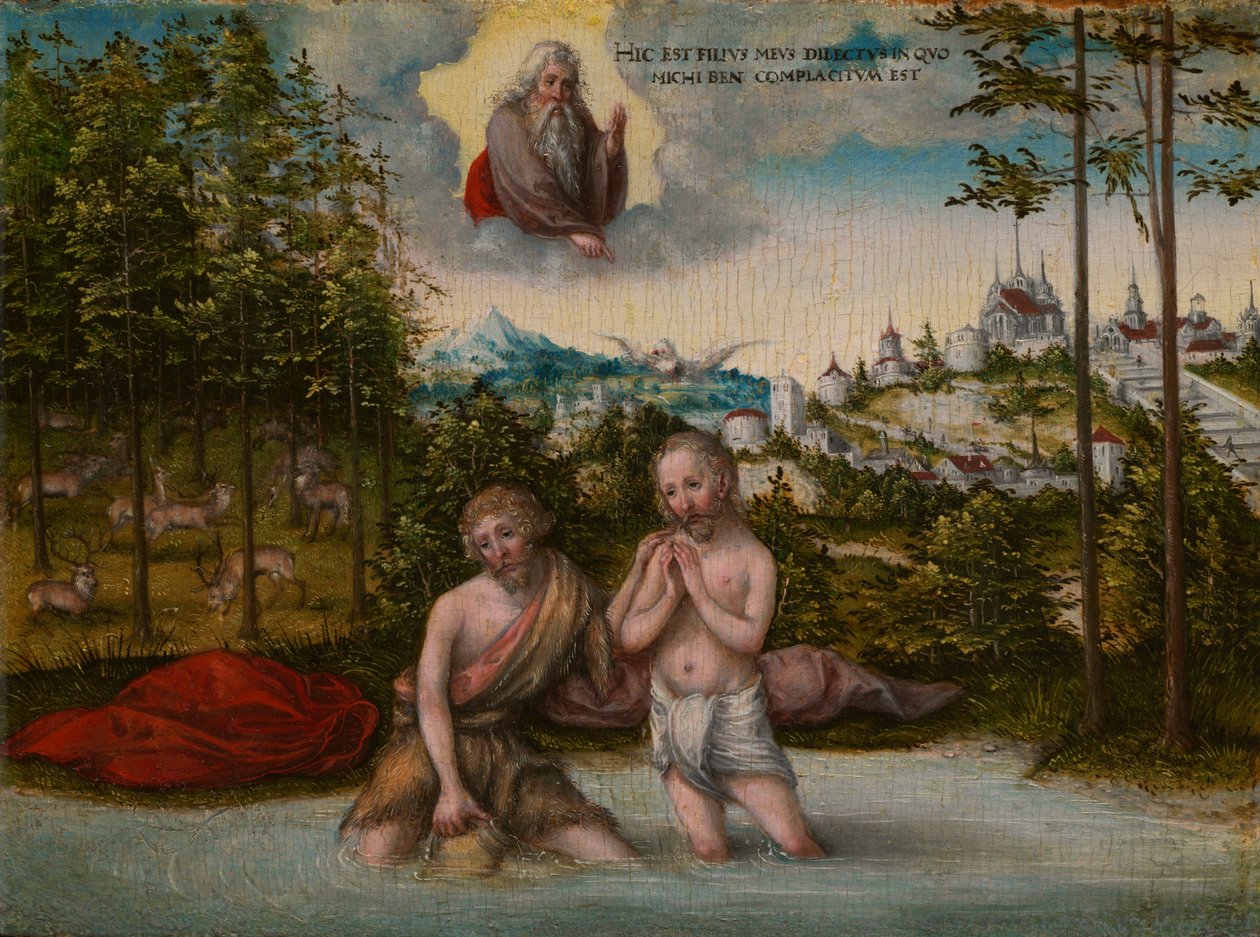 Kristův křest od Lucas Cranach the Younger