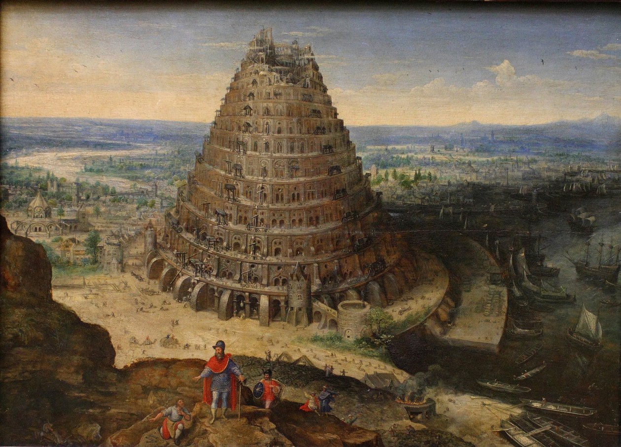 Babylonská věž, 1594 od Lucas Valckenborch van