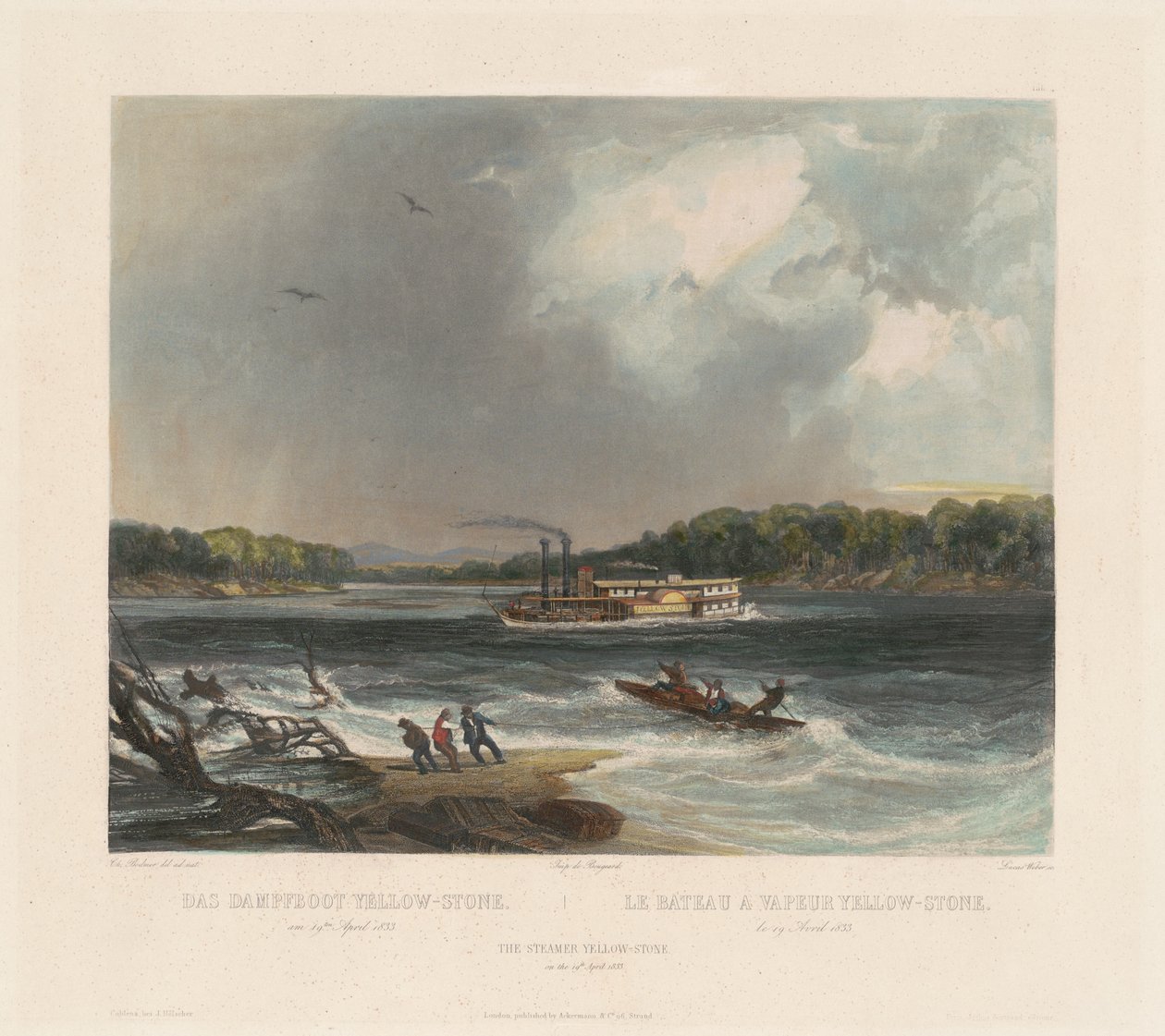 Parník Žlutý kámen od Lucas Weber after Karl Bodmer