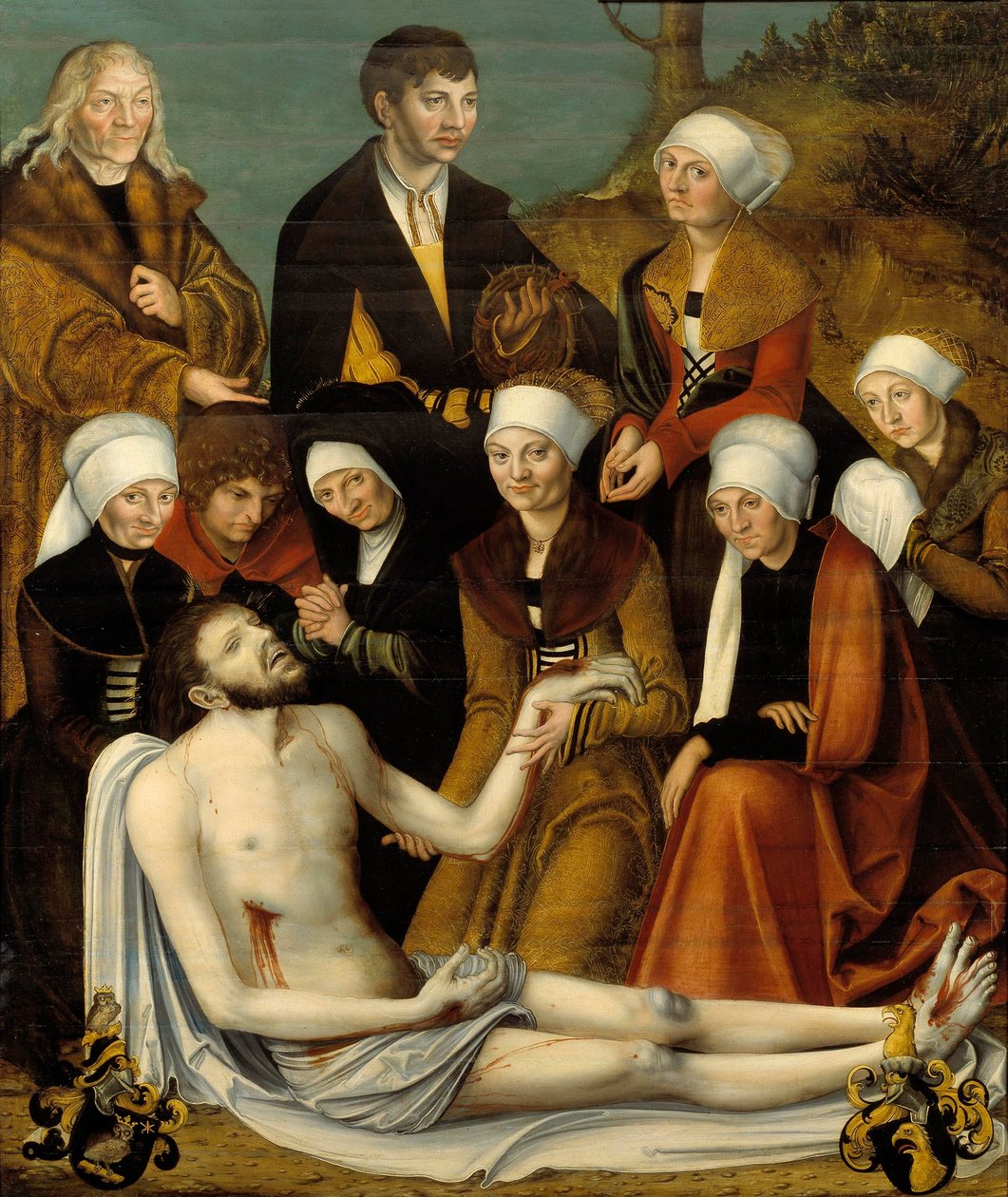Lamentace, asi 1520-50 od Lucas studio of Cranach