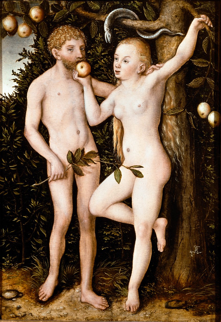 Adam a Eva (Malba od Lucas the Elder Cranach