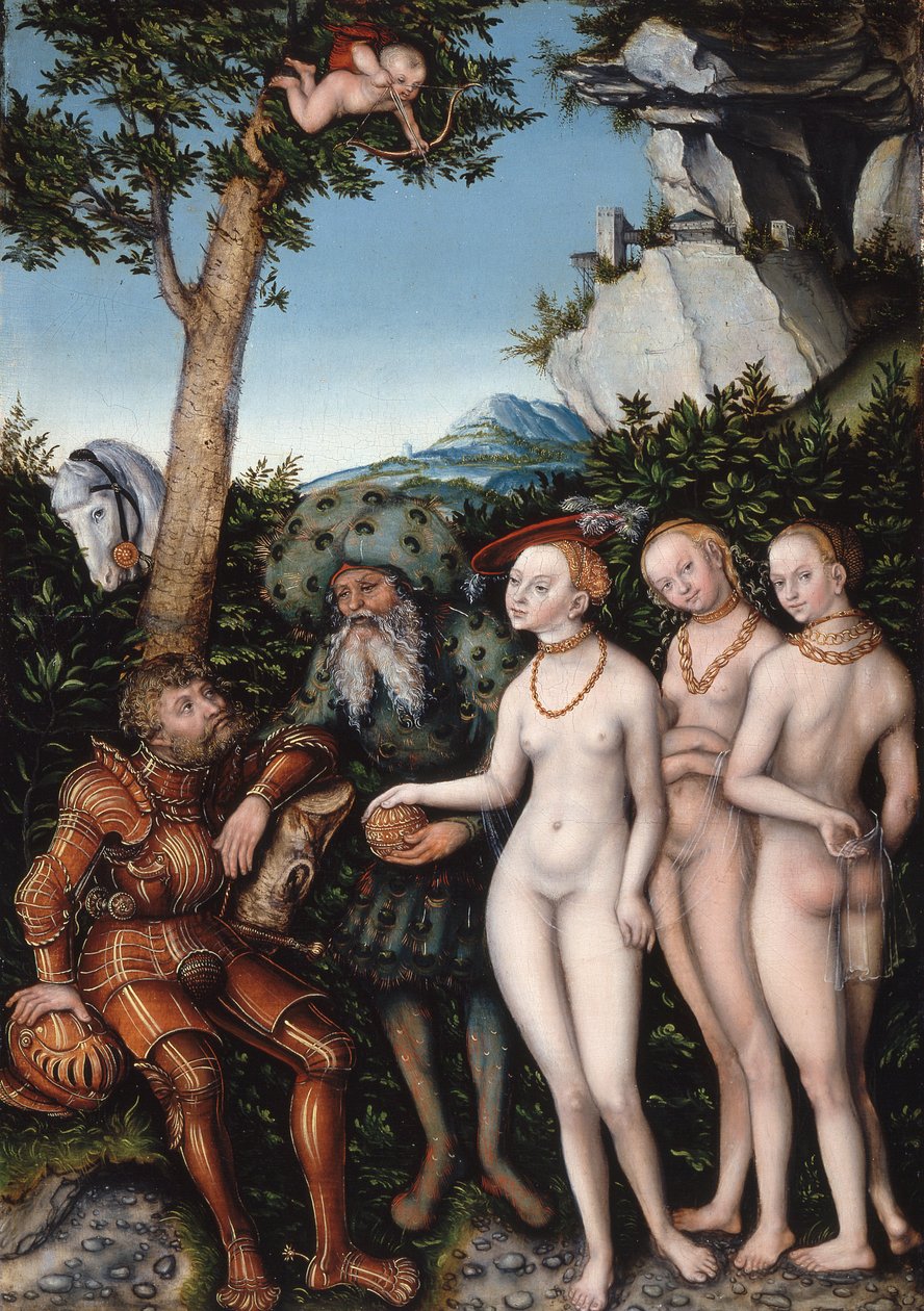 Pařížský soud od Lucas the Elder Cranach