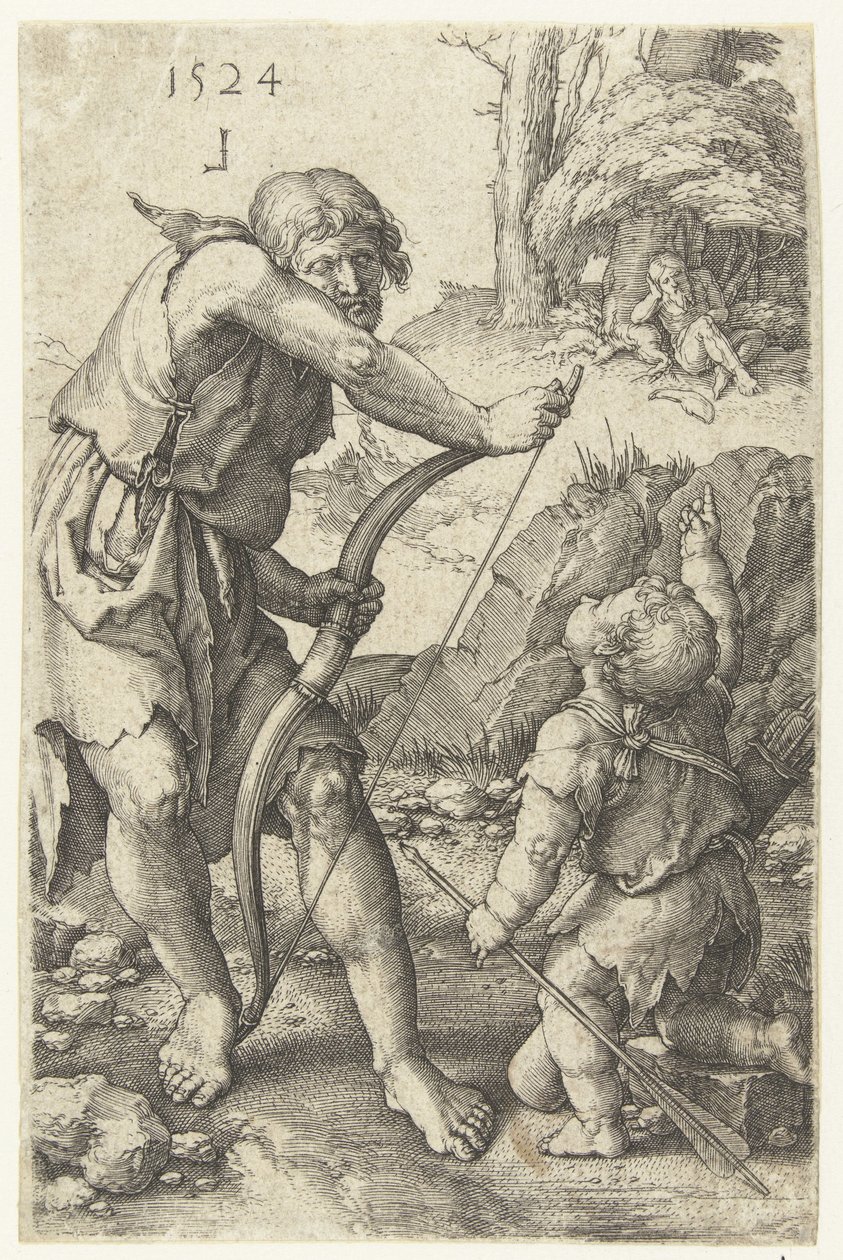Lámech a Kain od Lucas van Leyden
