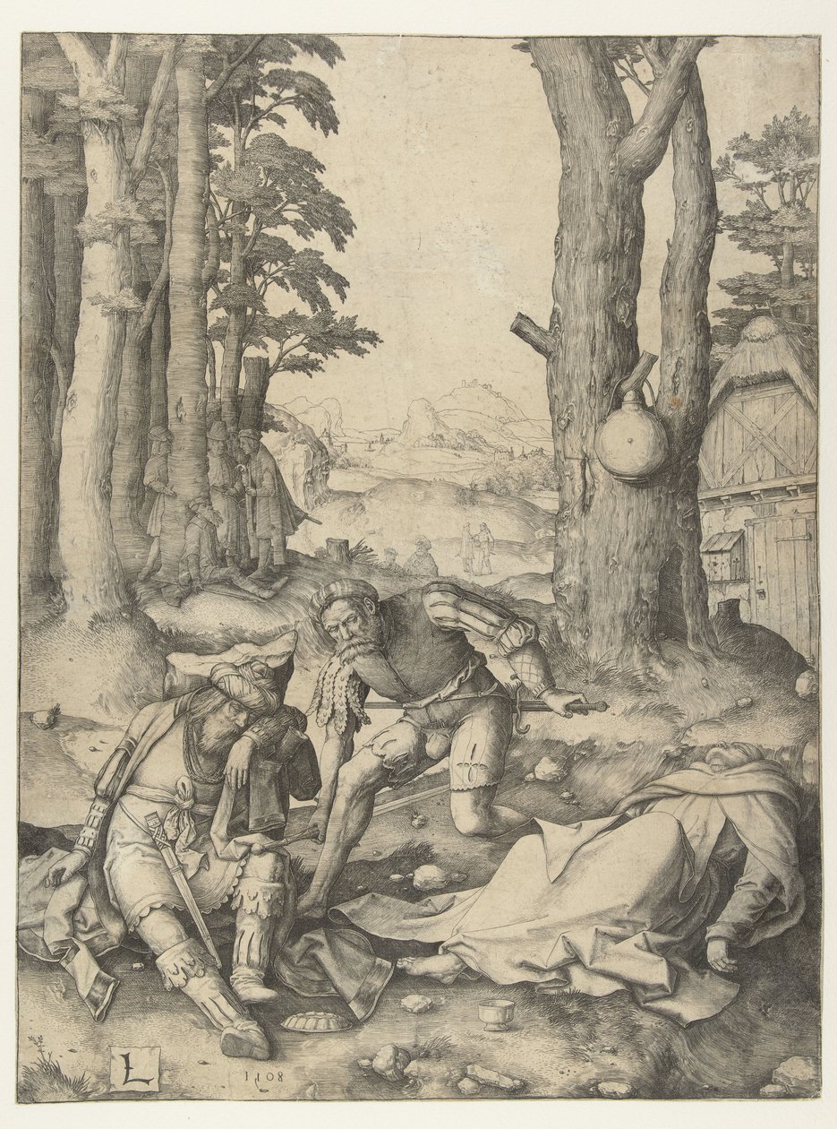 Mohamed a mnich Sergius od Lucas van Leyden