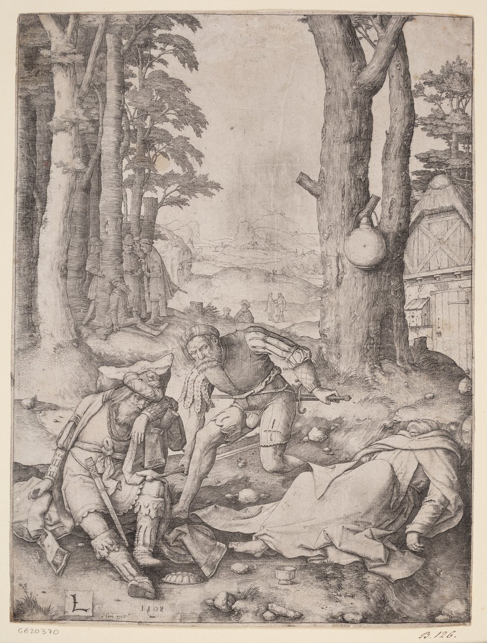 Mohamed a mnich Sergius od Lucas van Leyden