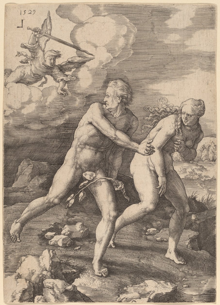 Vyhnání z ráje od Lucas van Leyden