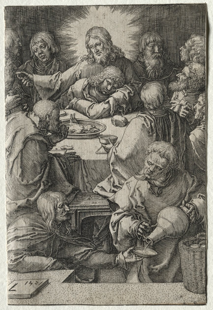 Umučení: Poslední večeře, 1521. od Lucas van Leyden