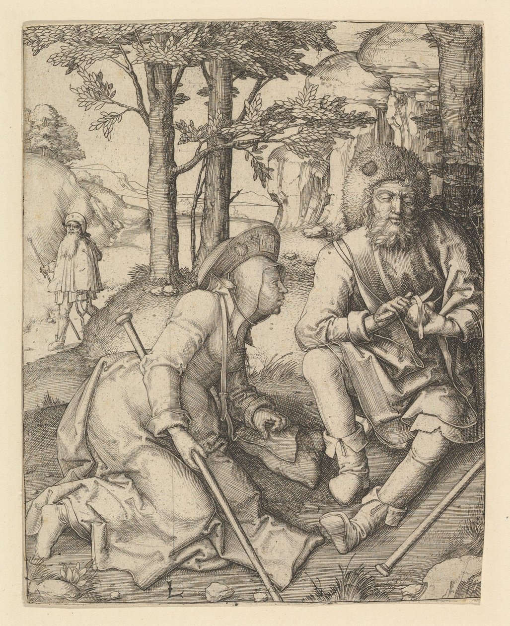 The Pilgrims, ca. 1508. od Lucas van Leyden