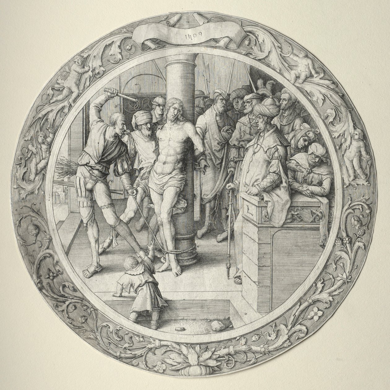 The Round Passion: The Flagellation, 1509. od Lucas van Leyden