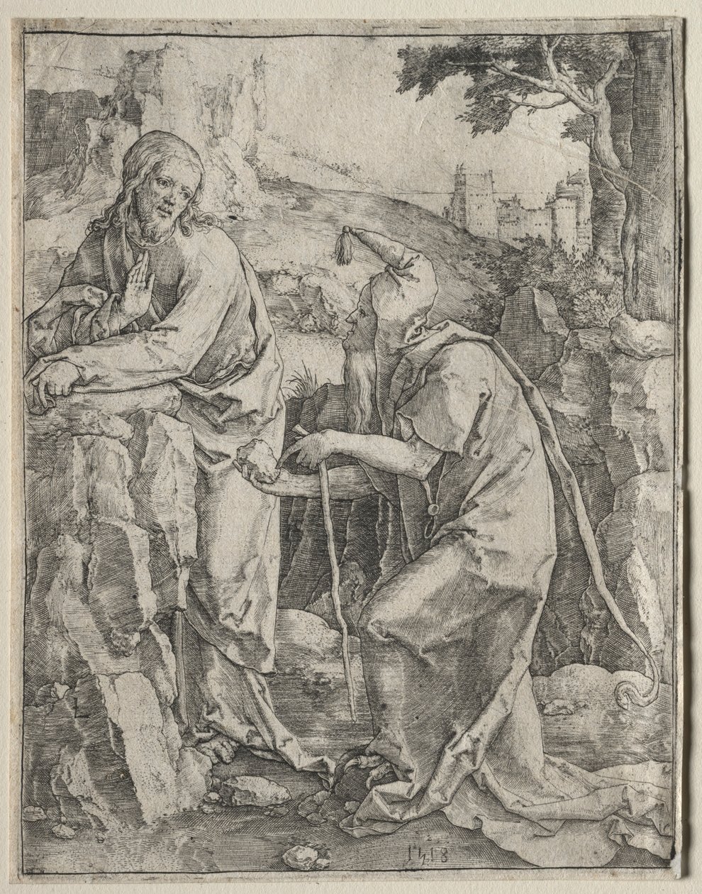 Pokušení Krista, 1518. od Lucas van Leyden