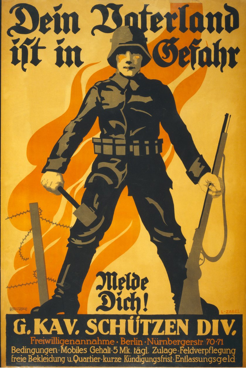 Vaše země je v nebezpečí, ozvěte se!, hospoda. 1918 od Lucian Zabel