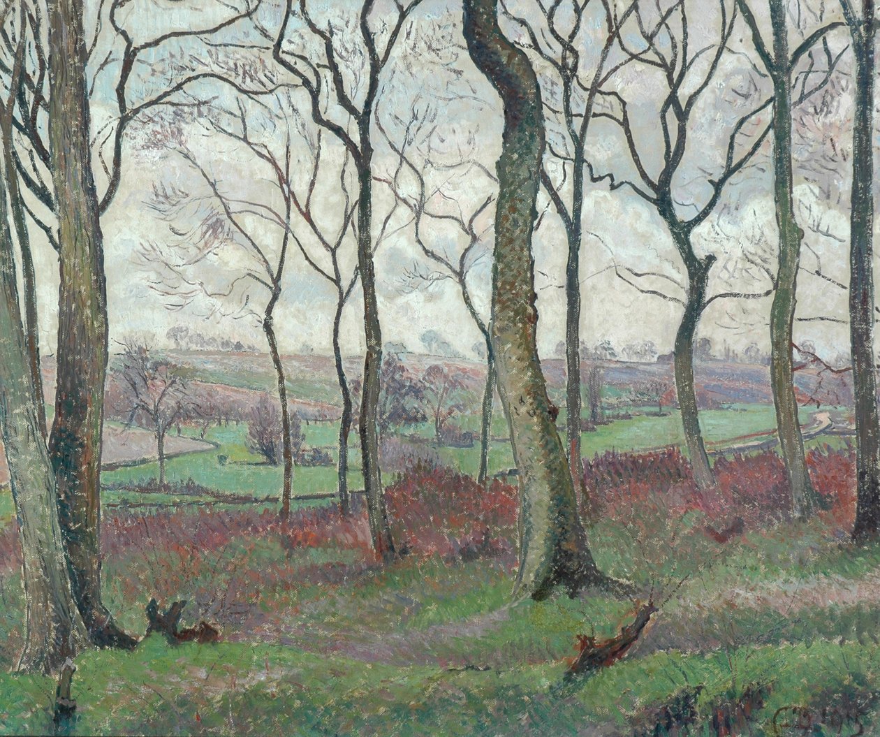 Dunmow Road z Tilty Wood, 1915 od Lucien Pissarro