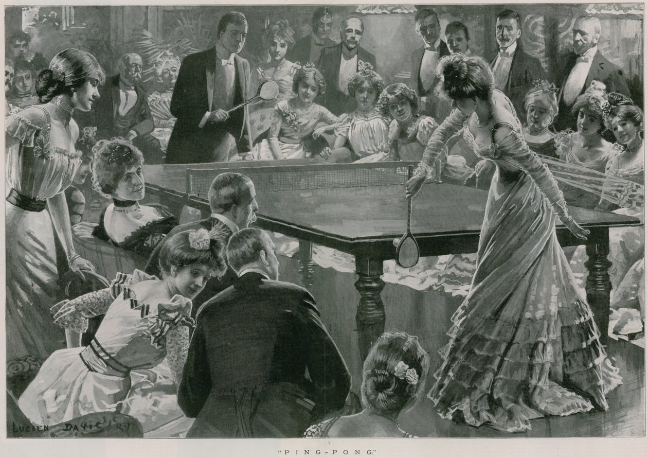 Ping-pong (litografie) od Lucien Davis