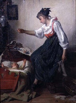 Hraní si s miminkem (panel) od Lucien Gerard