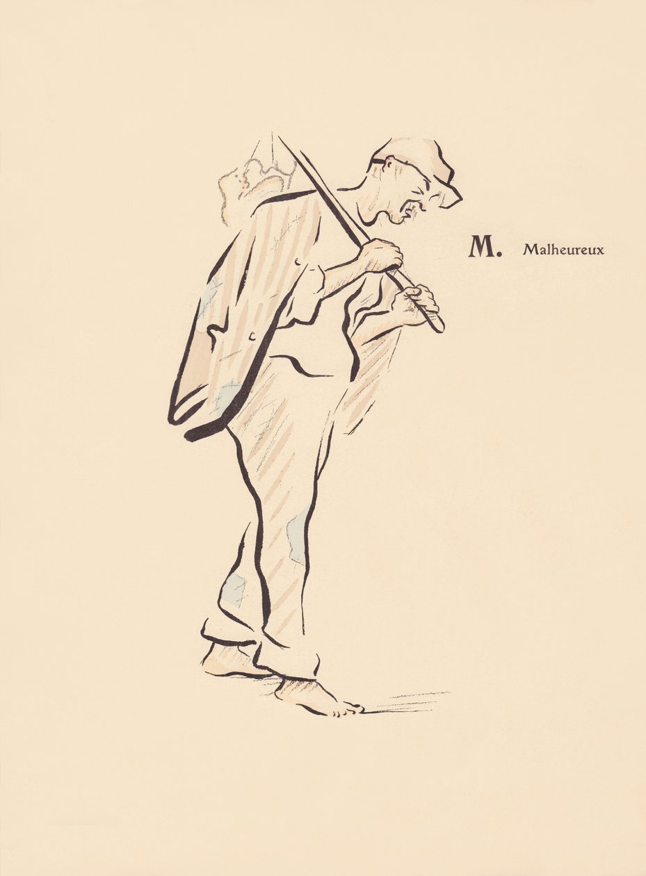 Pan nešťastný od Lucien L. (active 1904) Henreaux