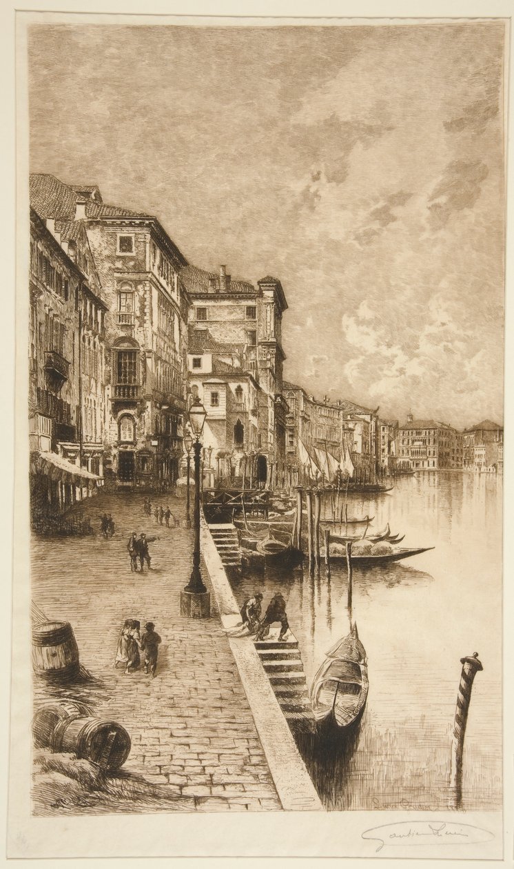Quai, Benátky od Lucien Marcelin Gautier