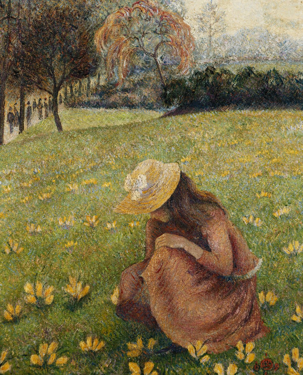 Krokusy; Les Crocus od Lucien Pissarro