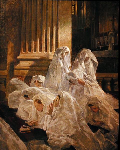 The Communicants (olej na plátně) od Lucien Simon