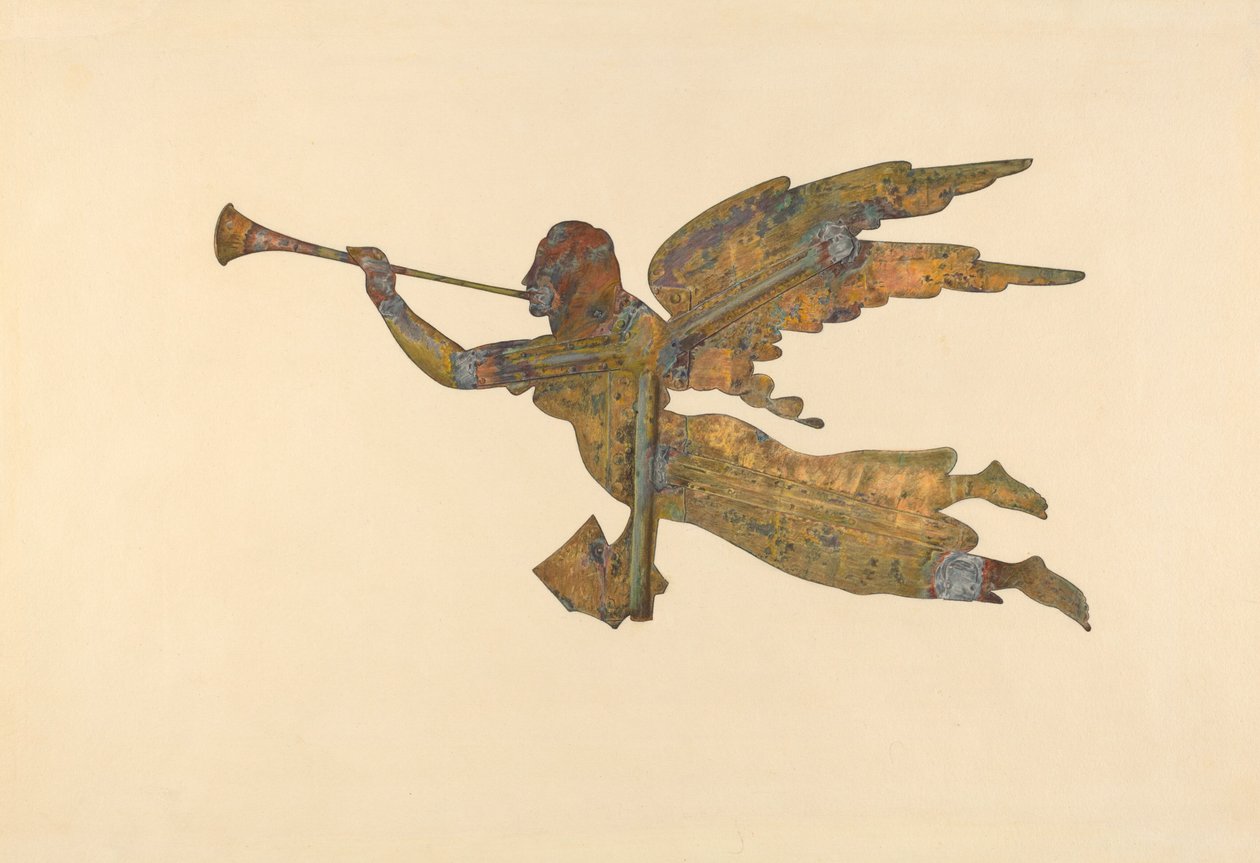 Gabriel Weather Vane, c. 1939. od Lucille Chabot