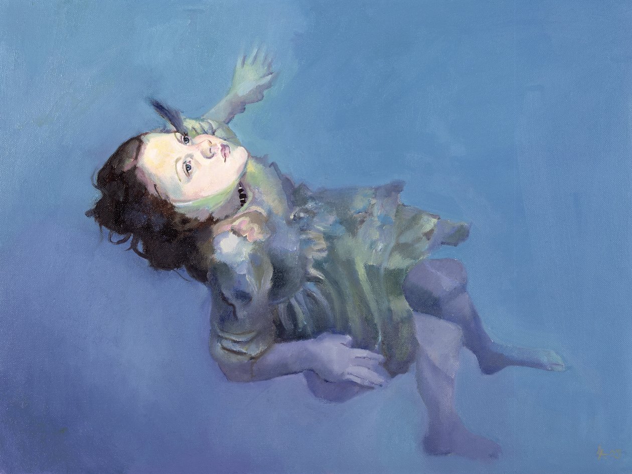 Dívka se vznáší, 2004 (olej na plátně) od Lucinda Arundell
