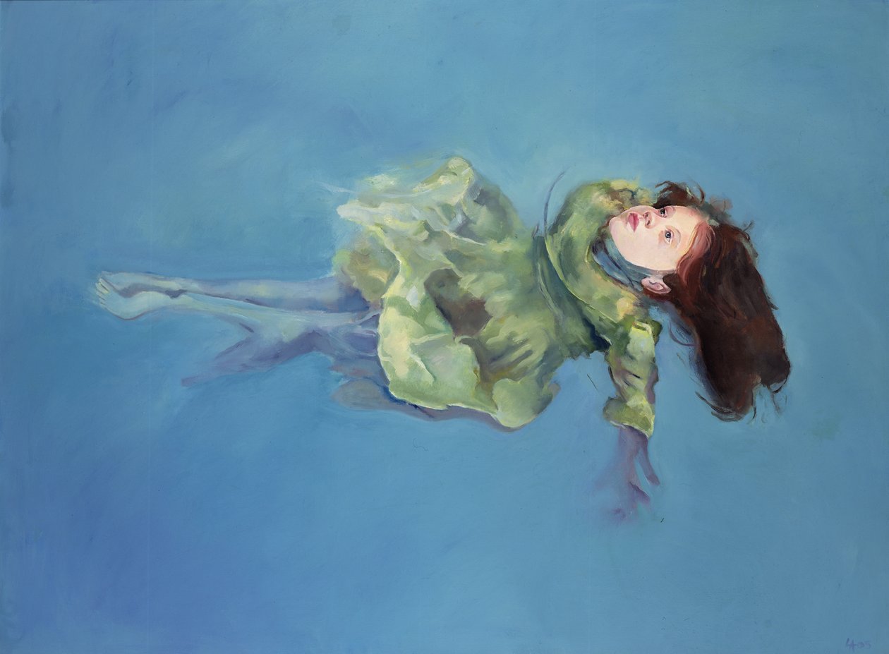 Dívka se vznáší, 2004 (olej na plátně) od Lucinda Arundell
