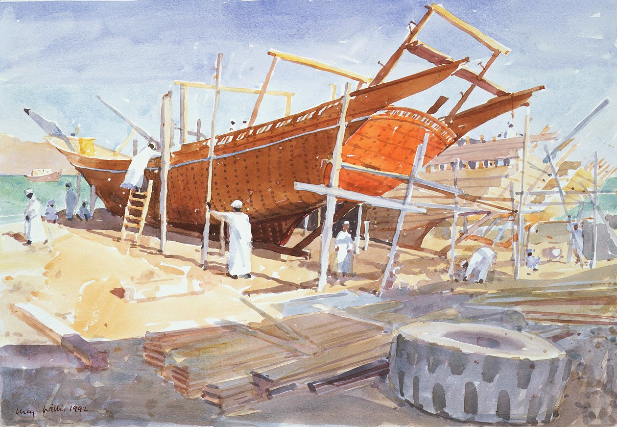 Dhow Yard, Sur, 1992 (wc) od Lucy Willis