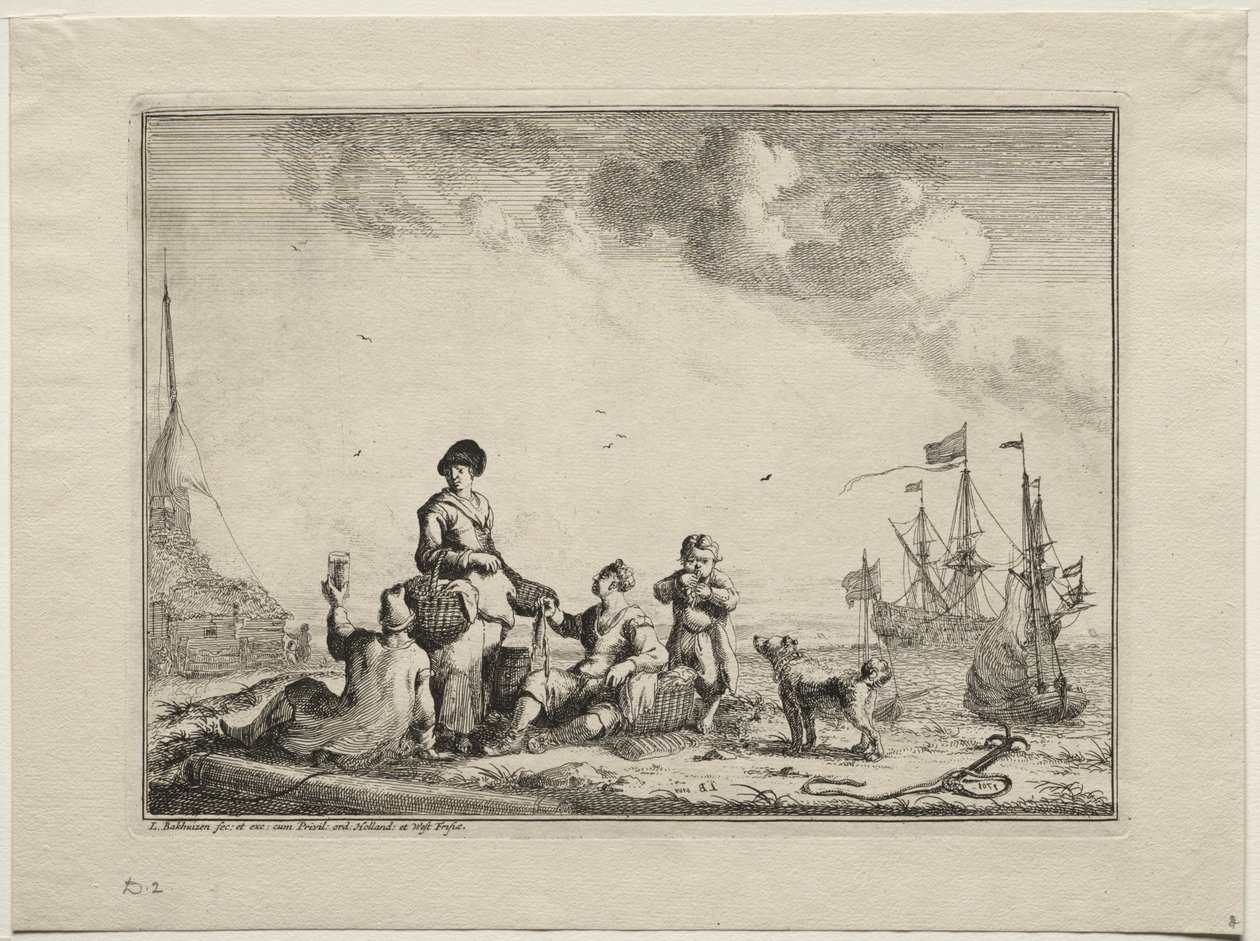 Prodejce ryb, 1701. od Ludolf Backhuysen