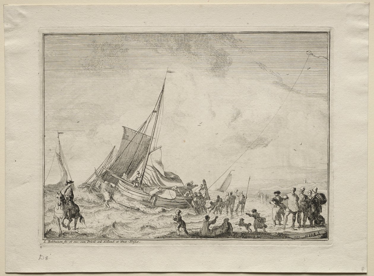 Spuštění lodi, 1701. od Ludolf Backhuysen