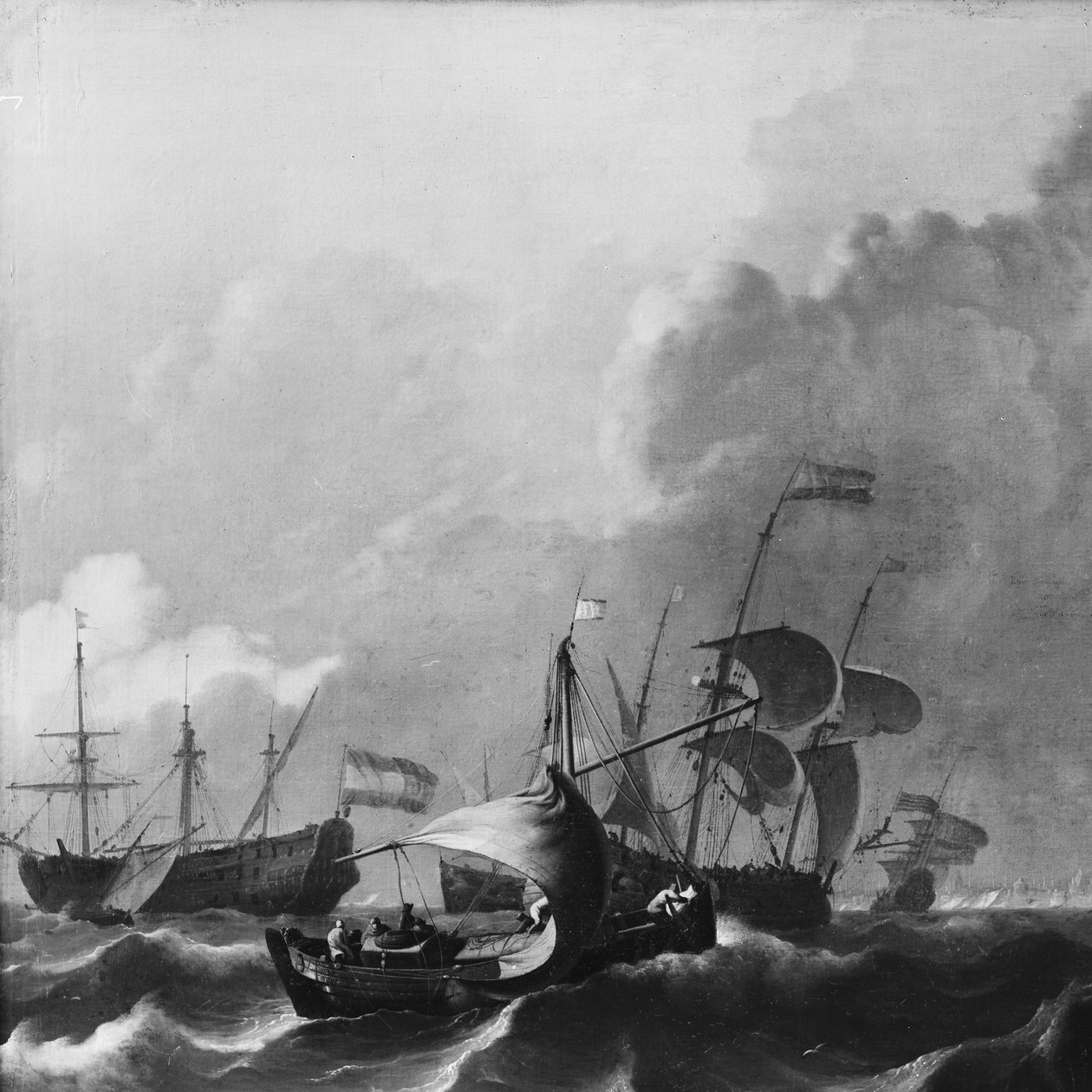 Y z Amsterdamu od Ludolf Bakhuysen