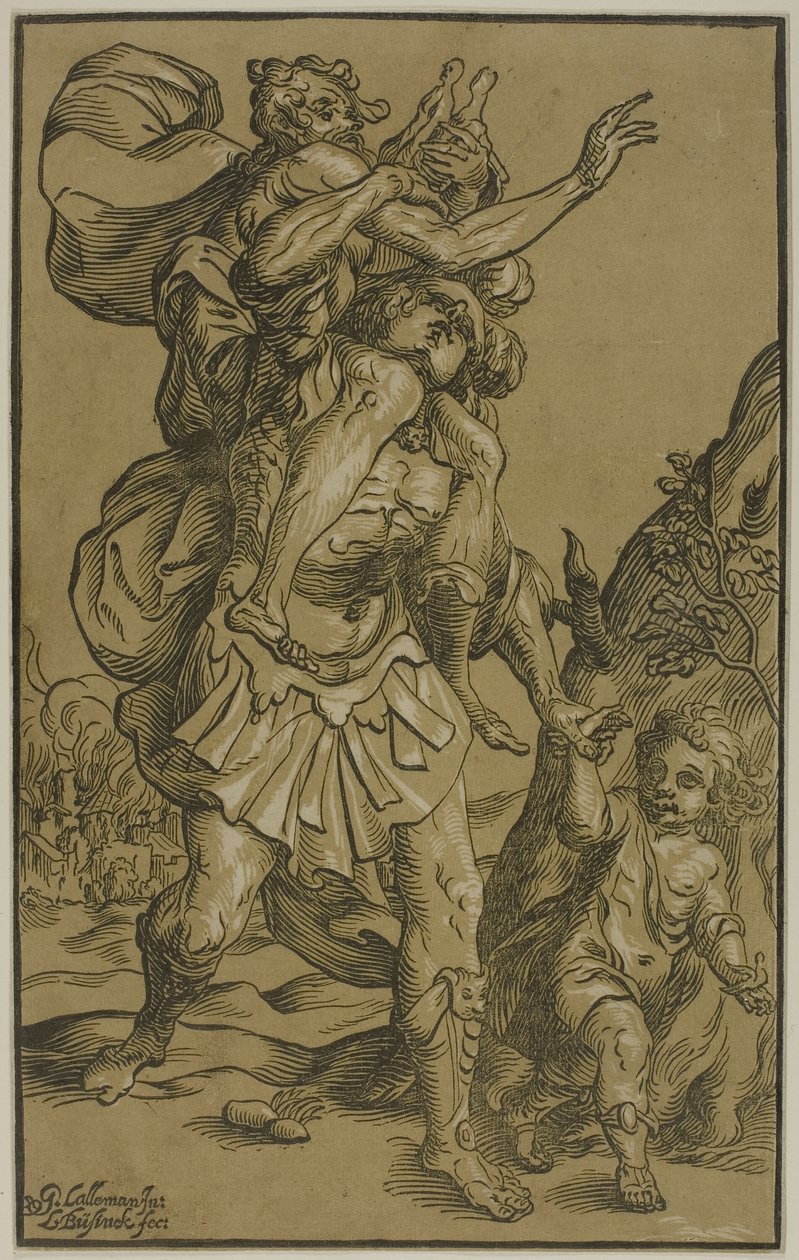 Aeneas a Anchíses od Ludolph Büsinck