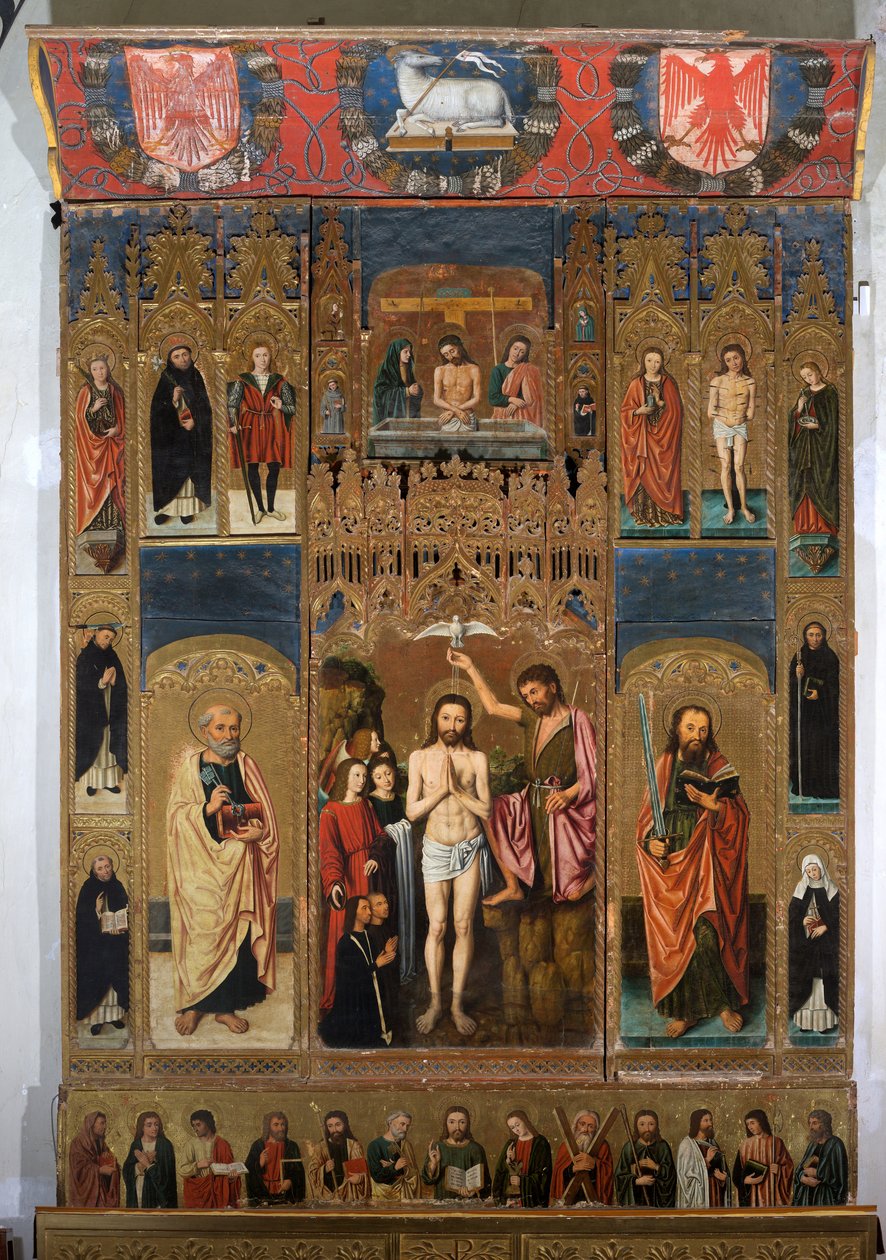 Polyptych Křest Krista od Ludovico Brea