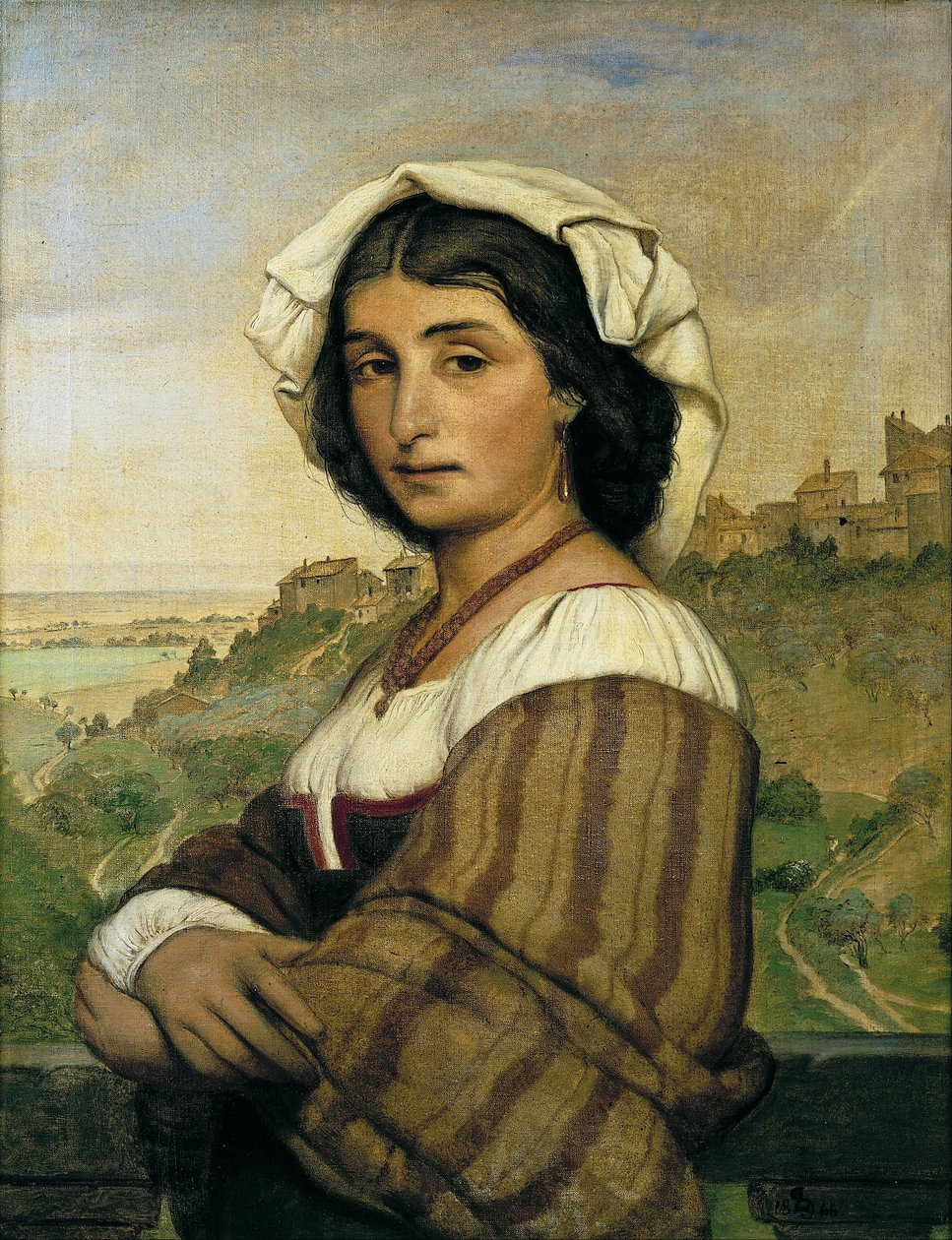 Modelka Stella. V pozadí Ariccia od Ludvig Abelin Schou