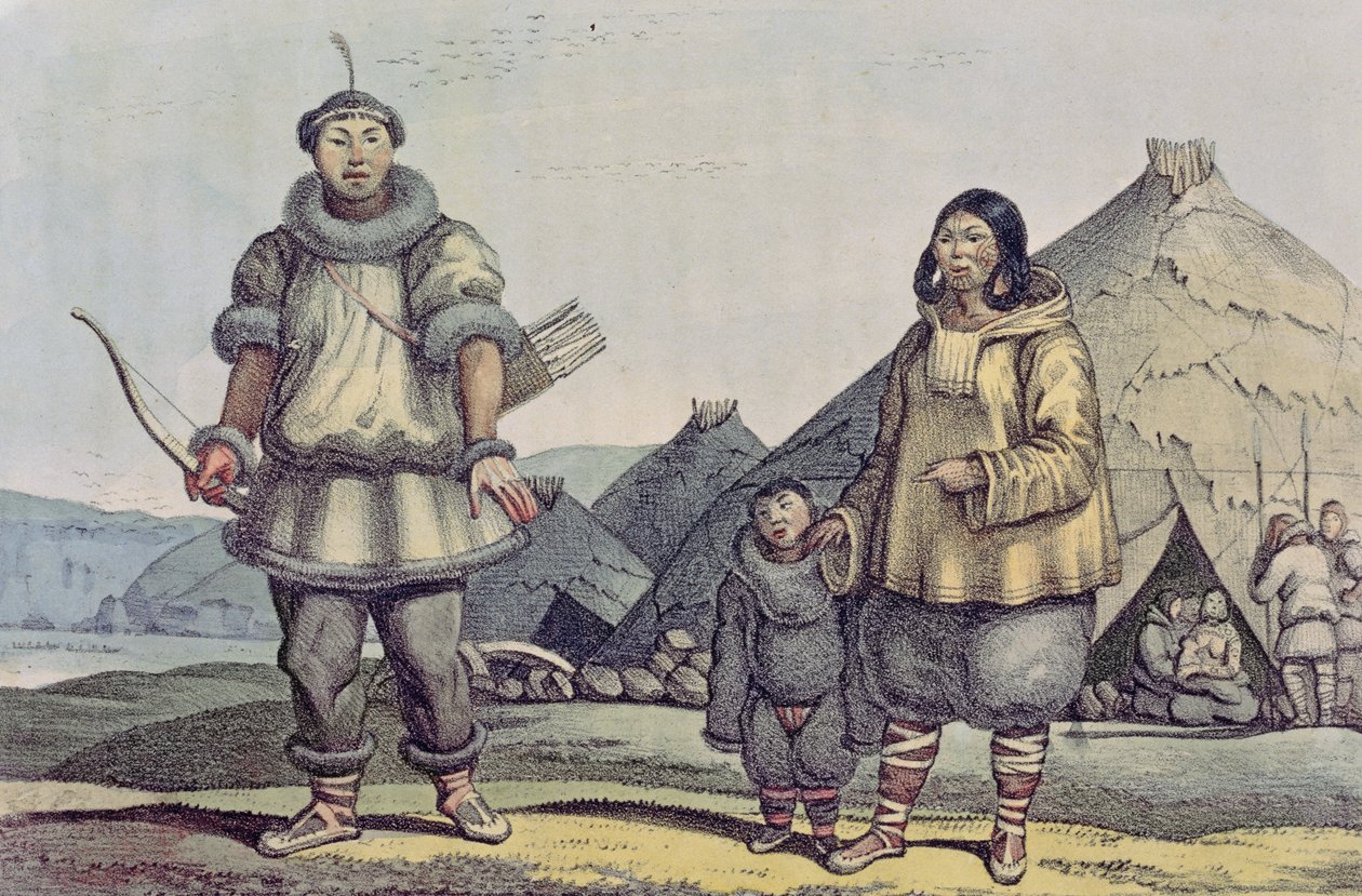 Čukčové a jejich domovy, z „Voyage Pittoresque Autour Du Monde“, 1822 od Ludwig Choris