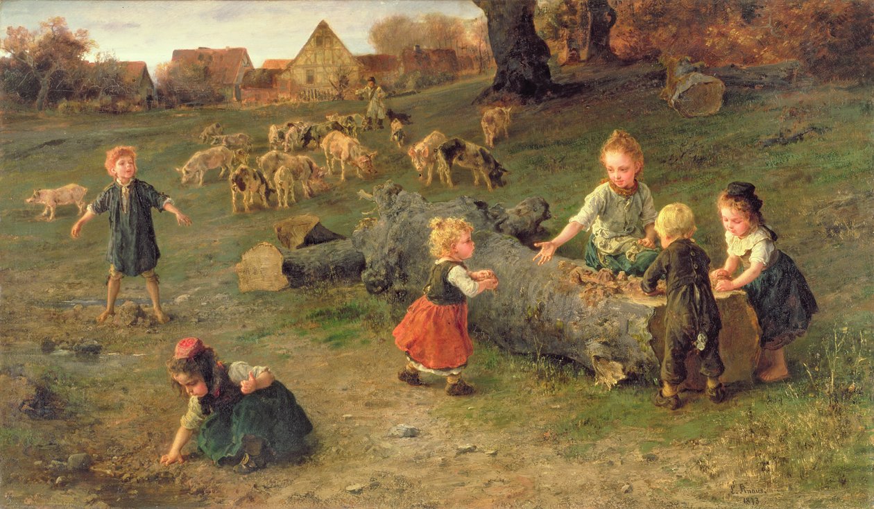 Mud Pies, 1873 od Ludwig Knaus