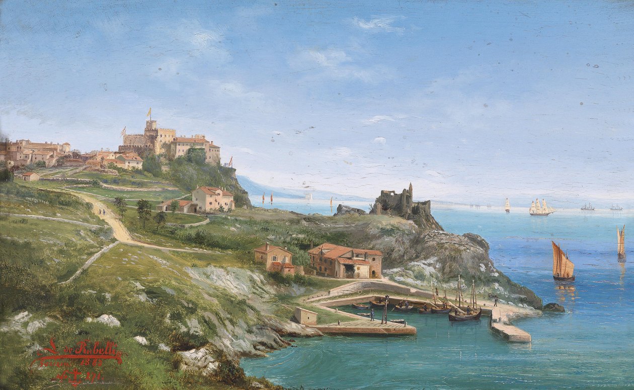 Castello de Duino, nedaleko Terstu od Ludwig Rubelli von Sturmfest
