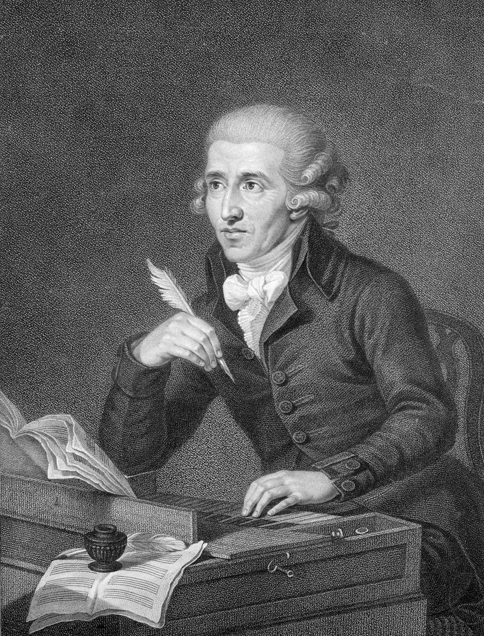Joseph Haydn (1732-1809) ryl Schiavonnetti, 1792 od Ludwig Guttenbrunn