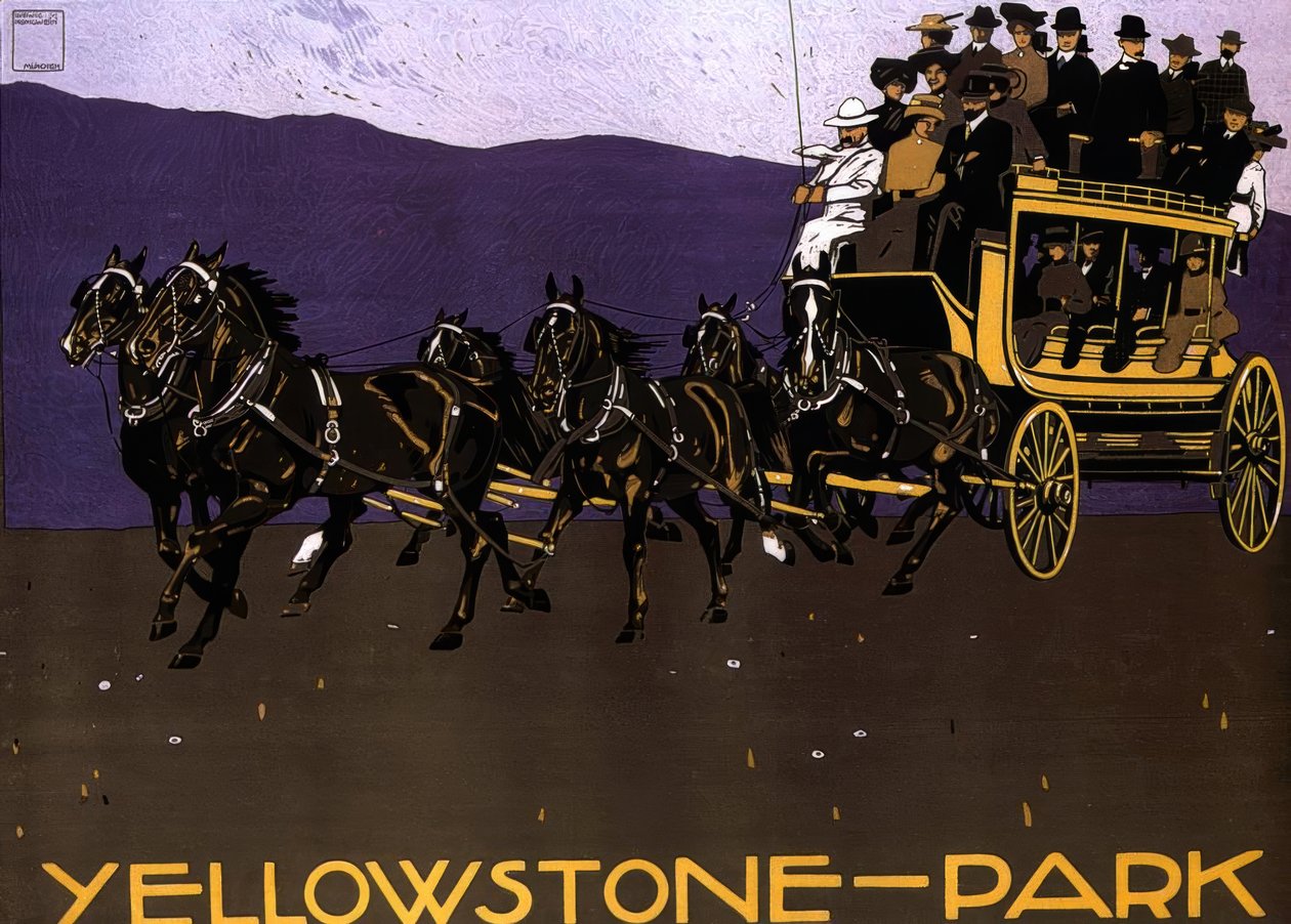 YELLOWSTONE-PARK od Ludwig Hohlwein