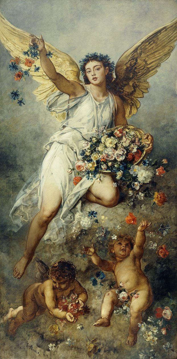 Flora s Putti-Peace, od Ludwig Knaus